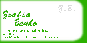 zsofia banko business card